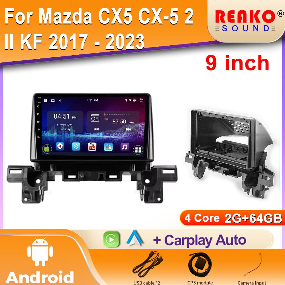 Autoradio Multimedia Navigation Android Wireless Carplay Für Mazda CX5 CX-5 2 II KF 2017 - 2023 GPS WiFi Bildschirm Stereo