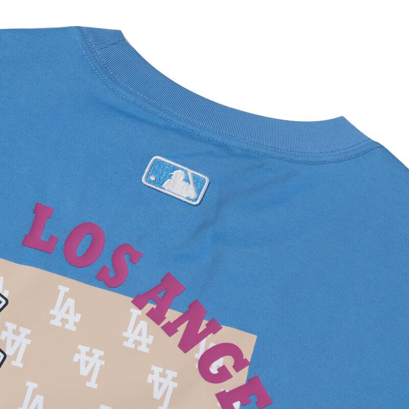 New MLB SS24 T Shirt Unisex Hemp Blue 3ATSM0443-07BLM
