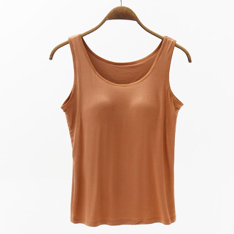 Canottino Lingerie da Donna in Modal Taglia L per l'Estate con Coppe a Cinque Dita e Spalline Larghe - Molteplici Opzioni di Colore