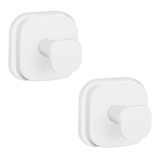 

Heavy Duty Suction Cup Hooks for Shower Stainless Steel Bathroom Wall Hooks Strong Adhesive Towel Hanger Easy Install Reusable Wreath Hanger 2pcs белый