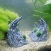 2pcs/set Lifelike Simulated Ravine Ornament Decorative Rockery Stone Ornaments  Aquarium
