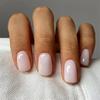 24 Stück Kurze Französische Glänzende Acryl-Press-On-Nägel Vollabdeckung Künstliche Falsche Nagelspitzen