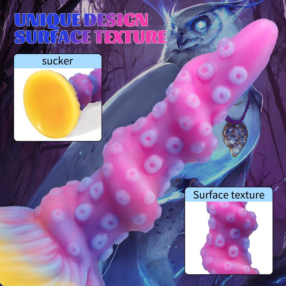 Leuchtendes Silikon Analdildo Buttplug Prostata-Massagegerät G-Punkt Klitorisstimulator Anus-Dilatator Sexspielzeug für Erwachsene für Frauen Männer