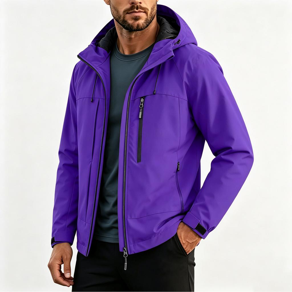 Herren Winter Thermalkotton Jacke Winddicht Freizeitmantel für Wandern und Bergsteigen