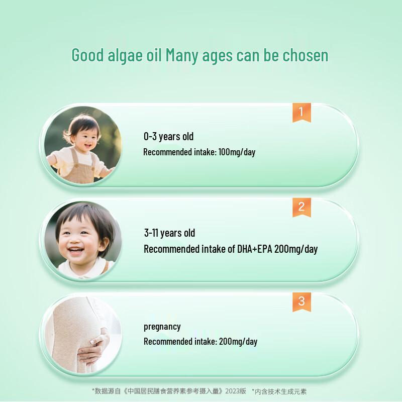 Witsbb Algae Oil DHA Supplement for Infants and Children