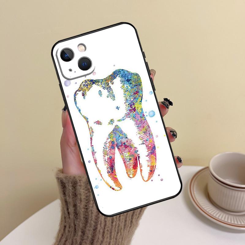 The Dentist Tooth Phone Case For iPhone 15 Pro Max 11 12 13 14 16 17 Pro Max mini Plus 16e 17 Air Cover Funda