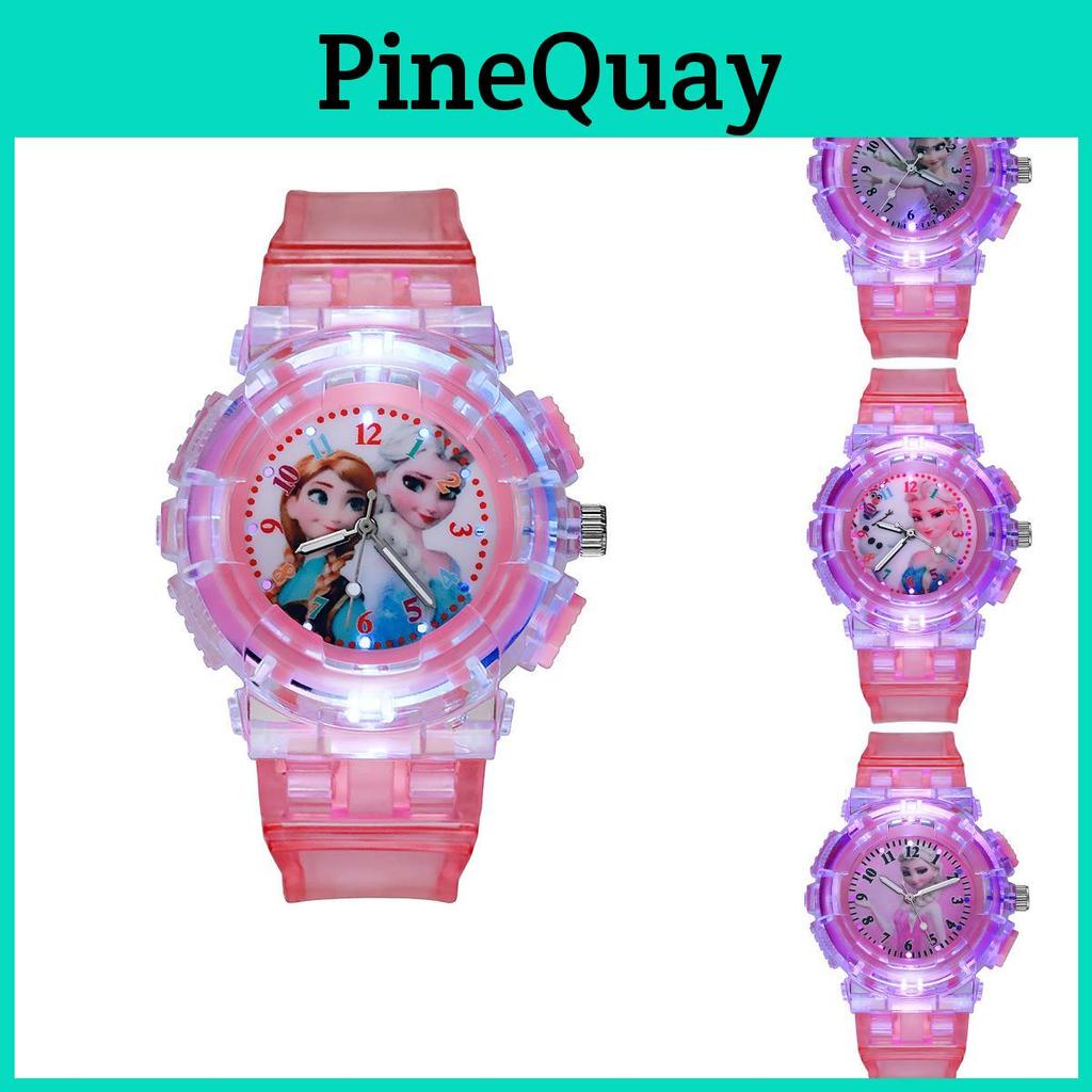 Neue Kinderuhr Großhandel Kunststoff Frozen Uhr Mit Nachtlicht Grenzüberschreitender E-Commerce Quelle Charaktere)
