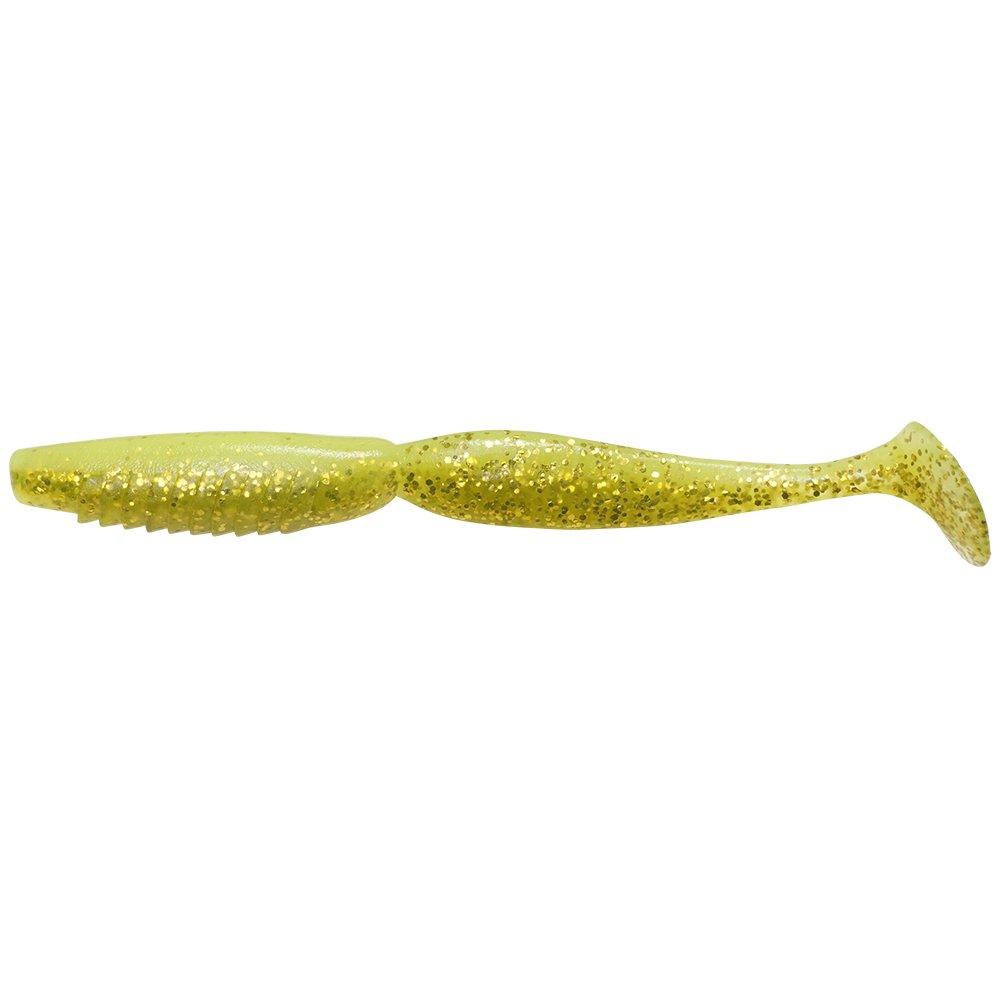 Megabass SUPER SPINDLE SW Chartreuse Back Gold Worm (4-inch) (38217)