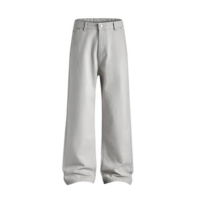 New Autumn Casual Jeans for Men's Handsome Draped Loose Mid-waist Pants