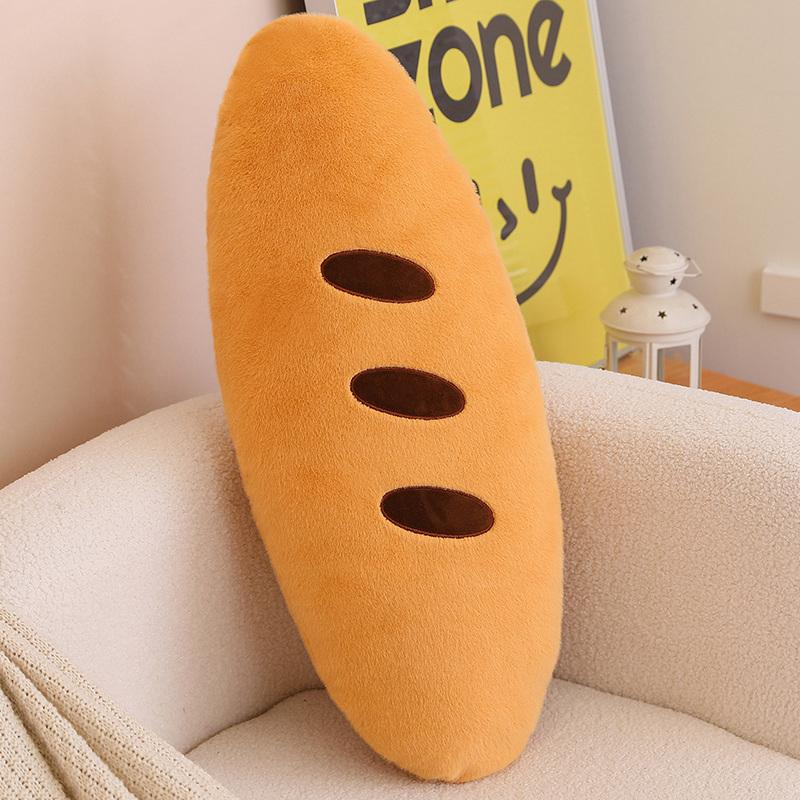 

Non-Toxic Cute Bread Shaped Plush Toys Long Pillow Stuffed Soft Cushion Sleeping Dolls Food Theme Christmas Gift Ideas 50cm