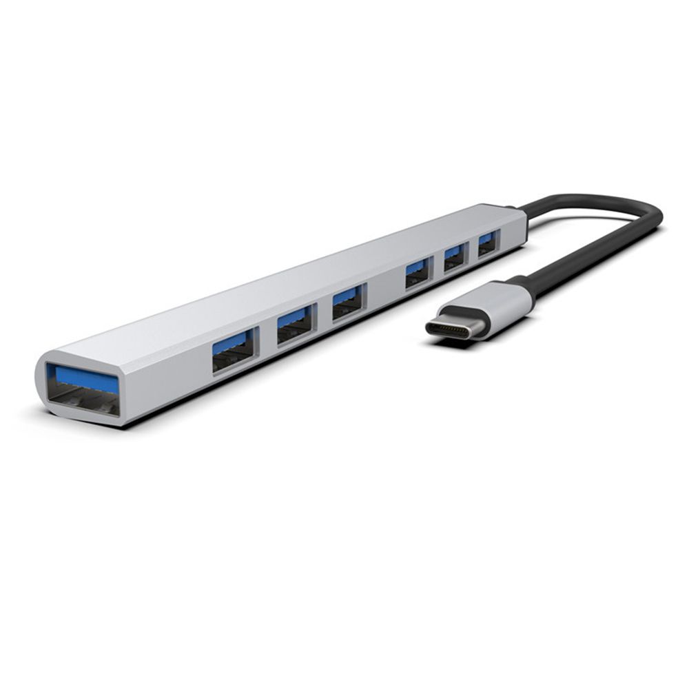 Alloy High Speed Splitter Data Transmission 7 Ports USB 3.0 Expander Type-C HUB Docking Station
