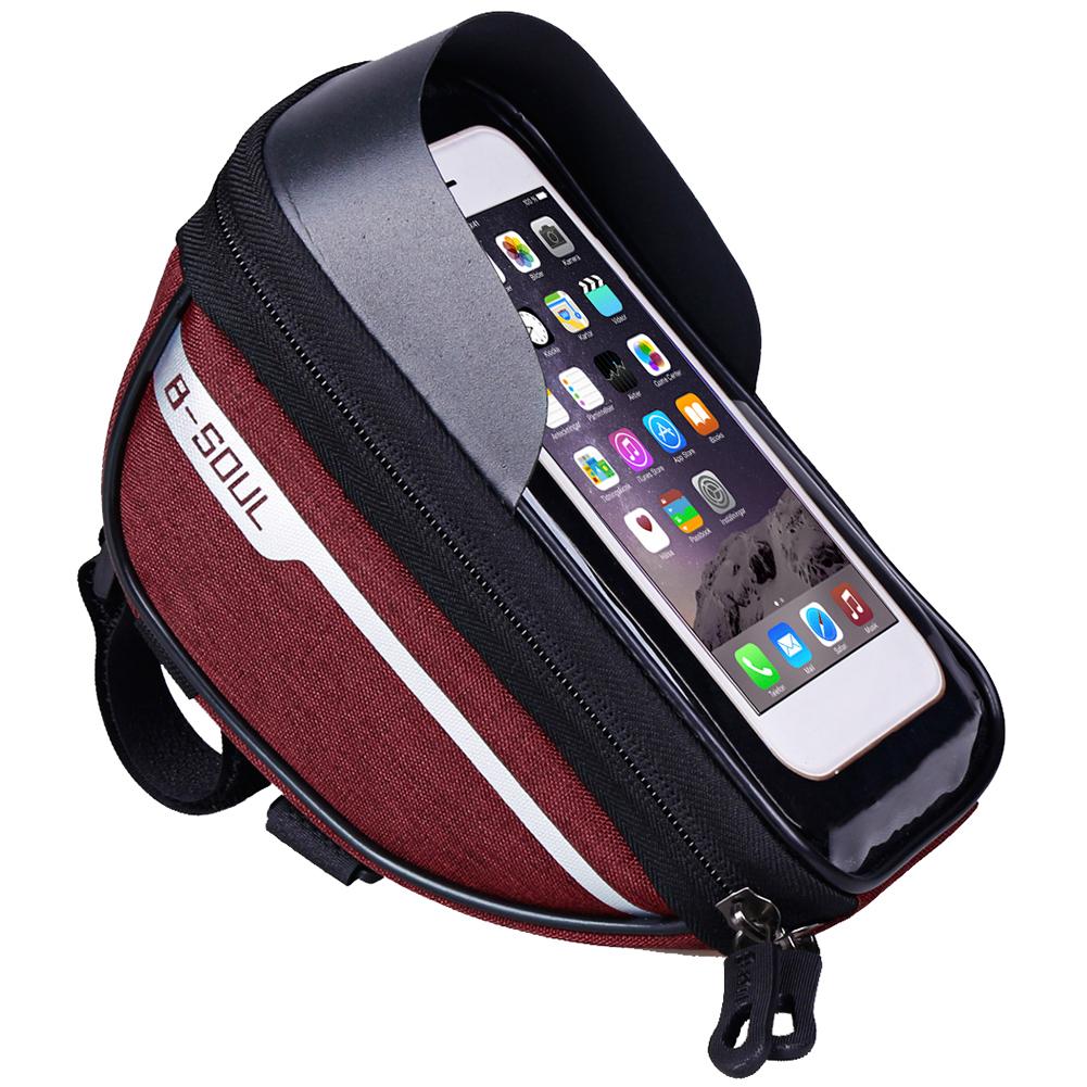 Night Riding Equipment Pannier Outdoor Special Purpose Practical Bike Touch Screen Smartphone Pannier Frame Front Tube Bag