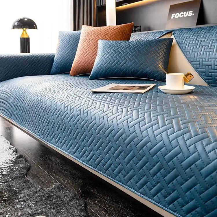 Jednoduchá látka Látka Kožená pohovka Vodotěsná Prachotěsná Polštář Moderní Celoroční Univerzální Ochranný Potah Domácí Dekor