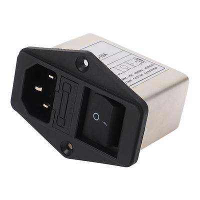 Rocker Switch Power Socket AC 115V 250V IEC Inlet Module Plug with Fuse for Equipment