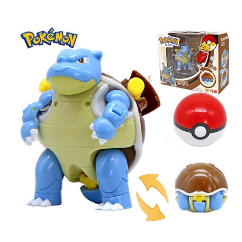 

Pokemon Transforming Egg Figures Pikachu Charizard Bulbasaur Collectible Toys Blastoise