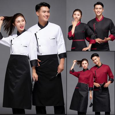 Long Sleeve Chef Professional Coat Kitchen Restaurant Hotel Work Clothes Unisex Chef Uniform