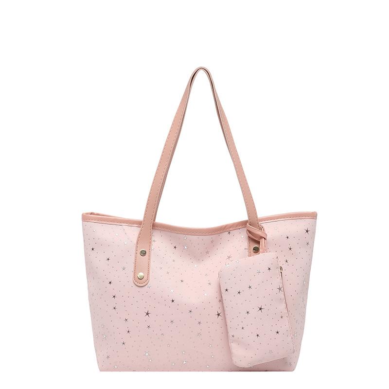 Sac à Bandoulière Grande Capacité Nouveau Printemps Polyvalent Sac sous le Bras Tendance Style Doux Sac Fourre-tout Portable Sac pour Femme
