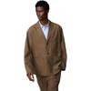Uniqlo × Clare Waight Keller Collaboration C Series SS25 Solid Color Single-Breasted Double-Pocket Casual Blazer Men Blazer Brown 476645-34