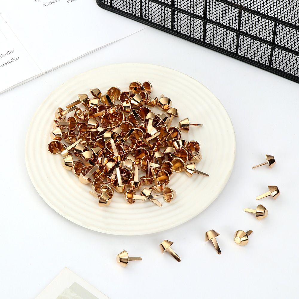 100Pcs/Set 12mm Punk Purse Handbag Pierced Jewelry Making Retro Rivets Metal Feet Studs Bag Accessories
