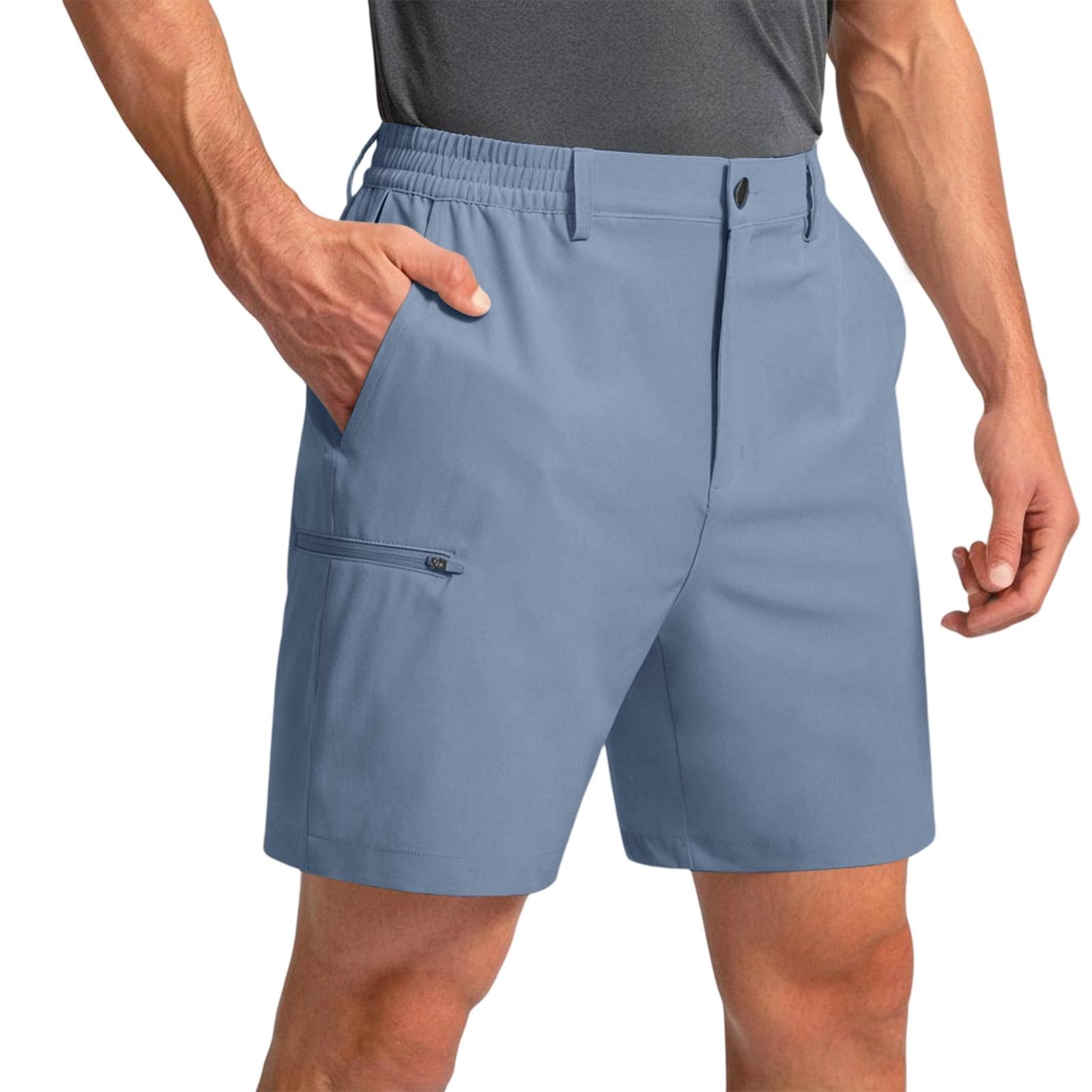 

Men s Casual Sports Straight-leg Shorts - Men s Multi-pocket Work Pants XL небо синє кольору