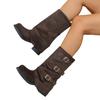 2025 Niche Retro Block Heel Mid-High Boots Western Cowboy Stack Boots Knight Boots Pre-Fall French Women's Boots
