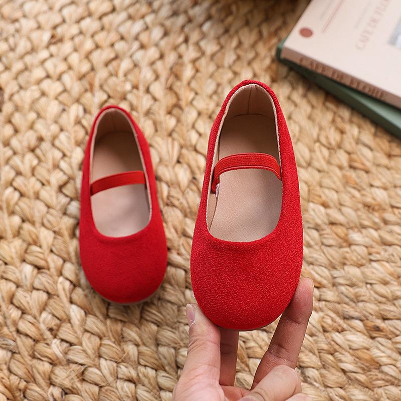 Girls' Cute Candy-Colored Summer Flats, Children's Solid Color Versatile Dance Performance Shoes for Young, Middle, and Older Kids
