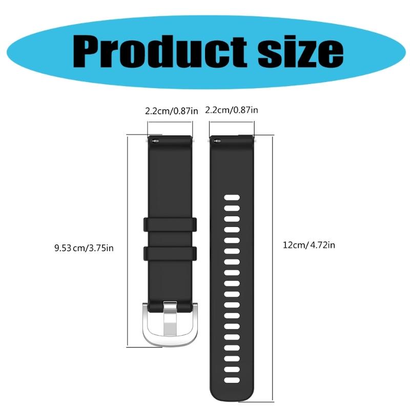 Silicone Watch Band 22mm for Watch GT5 41mm/GT4 41mm Smartwatches Lightweight Watch Strap for Fitness