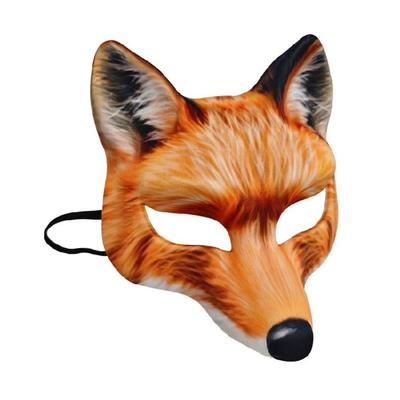 Zvířecí maska na půl obličeje Pohodlná zvířecí maska na obličej Halloweenský cosplay doplněk Pro dospělé Dítě Halloweenský převlek