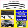 For VW Touareg 2003 2004 2005 2006 Wiper LHD Front Rear Wiper Blades Windshield Windscreen Window Brushes 26"+26"+14"