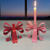 Bow Candlestick Decoration, Christmas Candlestick, Valentine's Day Candlestick, Desktop Festival Decoration