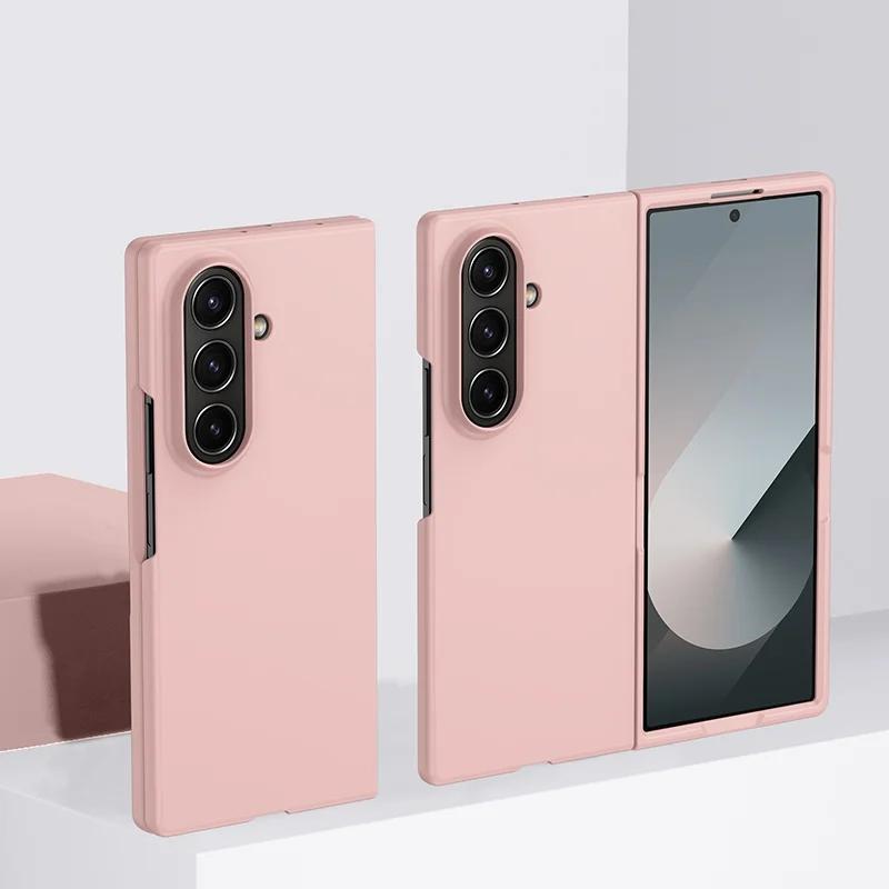 Fashion Luxury Skin Feel Frosted Matte Phone Case For Samsung Galaxy Z Fold 7 6 5 4 3 2 Candy Color PC Shockproof Protect Cover