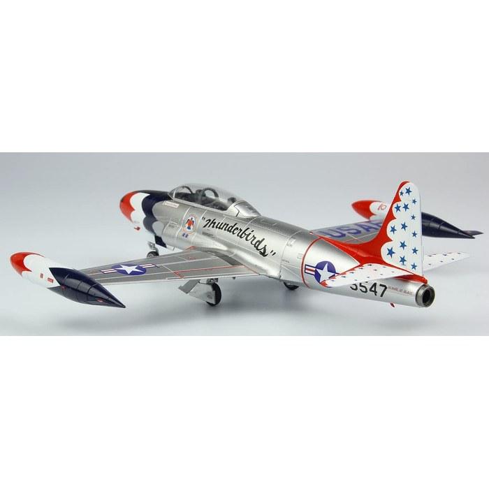 PLATZ 1/72 US Air Force Trainer T-33A Shooting Star Thunderbirds Plastic Model AC-52 Molded Color