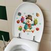 A Funny Snowman Bathroom Toilet Decoration Sticker for Giving Christmas Gifts