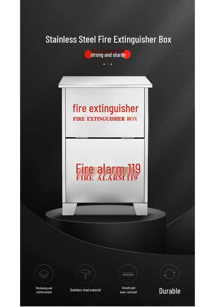 Stainless Steel Fire Extinguisher Box - Durable, Dry Powder, Available In Multiple Sizes for Home & Commercial Use