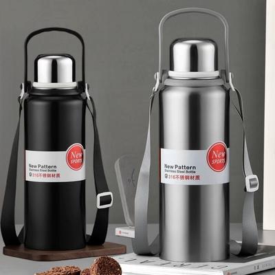 Sticlă de apă termică de 1,5 l, termos din oțel inoxidabil, termos pentru apă rece și caldă, termos pentru cafea și ceai, termos vid