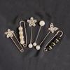 Elegant Pearl Flower Brooch for Women - Anti-Exposure Clothing Pin Accessory
