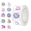 500 Pieces/roll Roll Tape Unicorn Sticker Handbook Material Can Be Decorative Envelope Seal Sticker