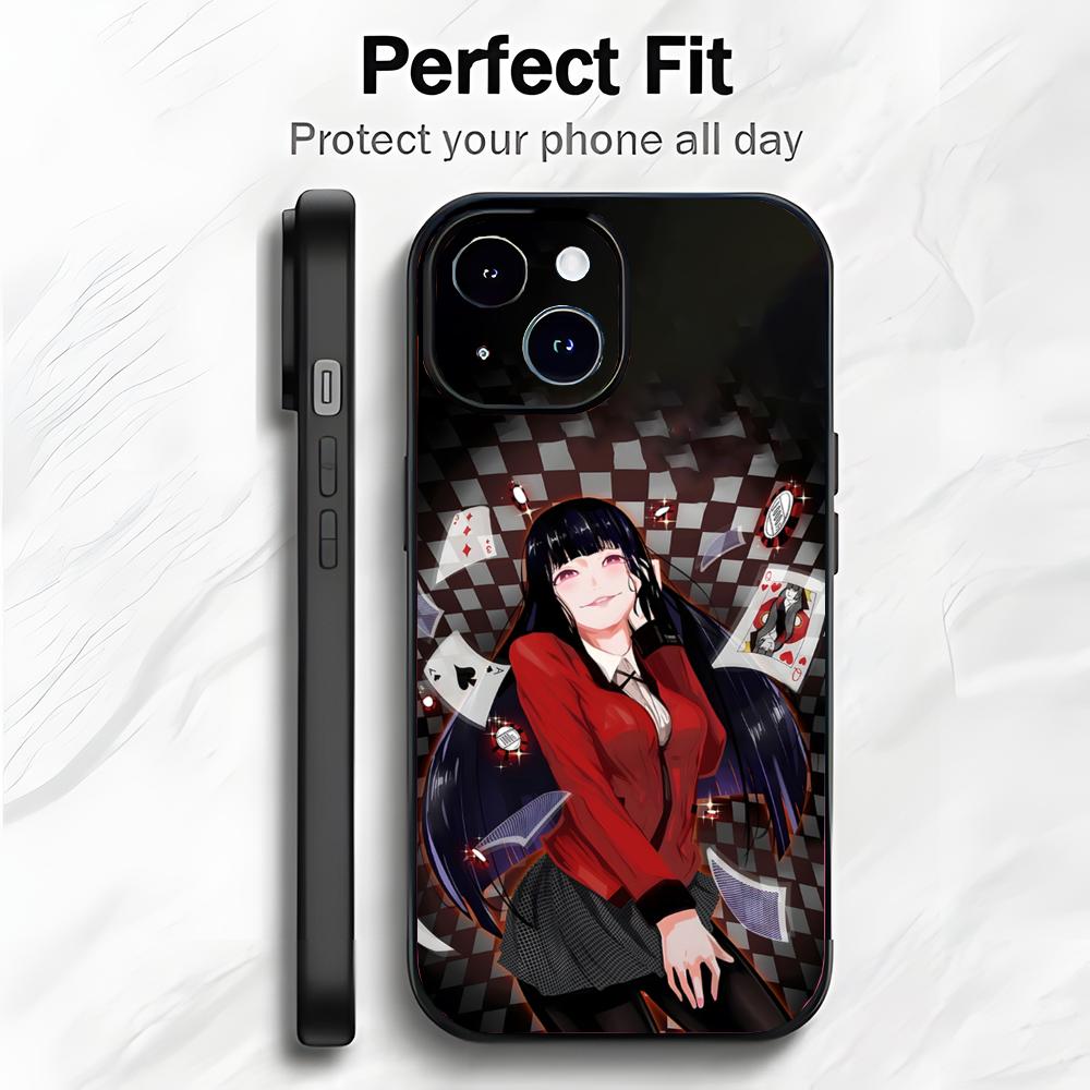 Thriller Anime Y-Yumeko Jabami K-Kakegurui Phone Case Phone Case Soft Packaging Lightweight For iPhone17 16 15 14 13ProMax