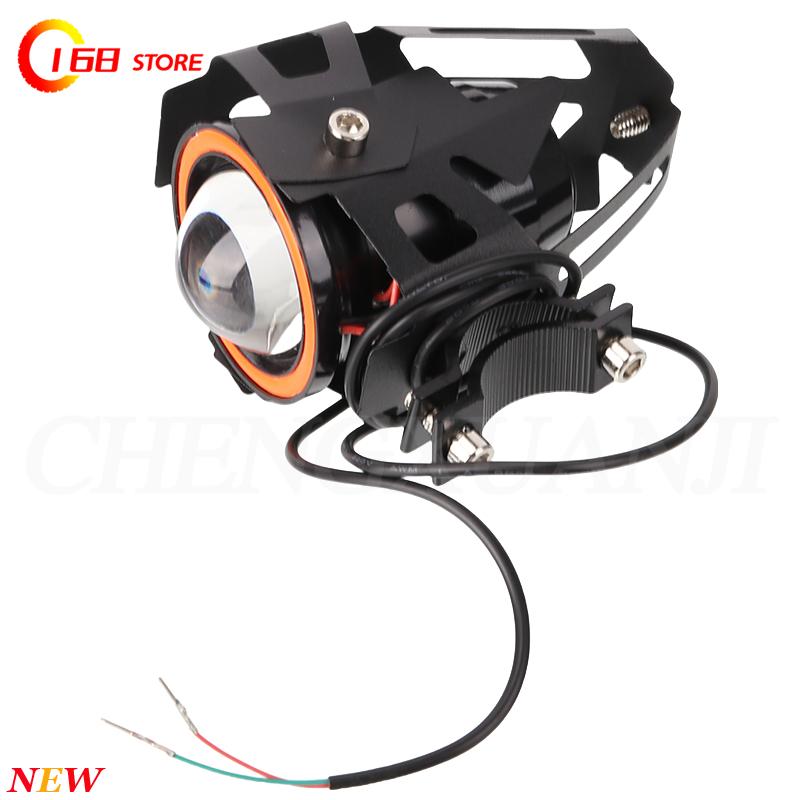 

LED Motorcycle Angel Eyes Motorbike LED Auxiliary Lamp U7 Headlamp Spotlights Motorcycle Headlights Super Bright 1pcs