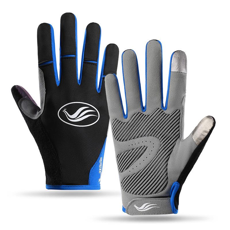 

Bicycle mountain bike spring and autumn summer sports gloves full finger thin breathable non-slip shock absorption one size fits all