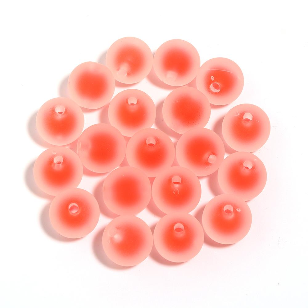 10pcs Acrylic Frosted Beads 16mm Color Matte Round Loose Spacer Bead for Jewelry Making DIY Neckalce Bracelet Supplies Wholesale