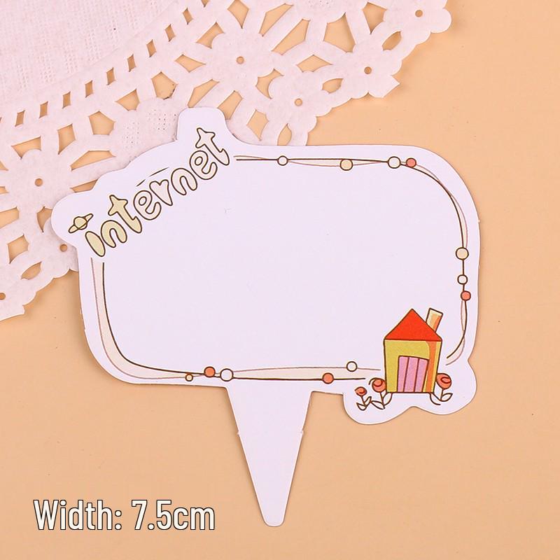 50-Piece Blank Insert Cards for Cake Decorations and Celebrations
