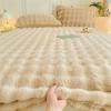 Autumn/Winter Thickened Fluffy Plush Fitted Bed Sheet Single Double Sheets Mattress Topper For Simmons Mattress Protective Cover