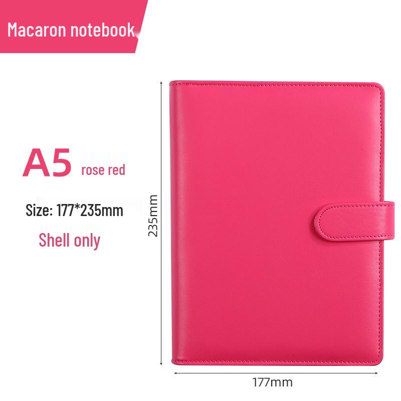Macaron PU Loose-Leaf Notebook for Creative Budget and Financial Planning
