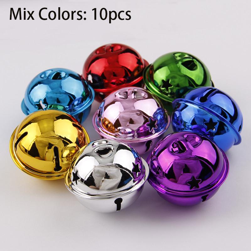 

10-50Pcs 40mm Iron Christmas Bell Colorful Jingle Pendant For DIY Craft Material Ornament Making Supplies Xmas Decoration 40mm
