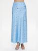 2025 Spring/Summer Floral Satin High-Waisted Midi Skirt