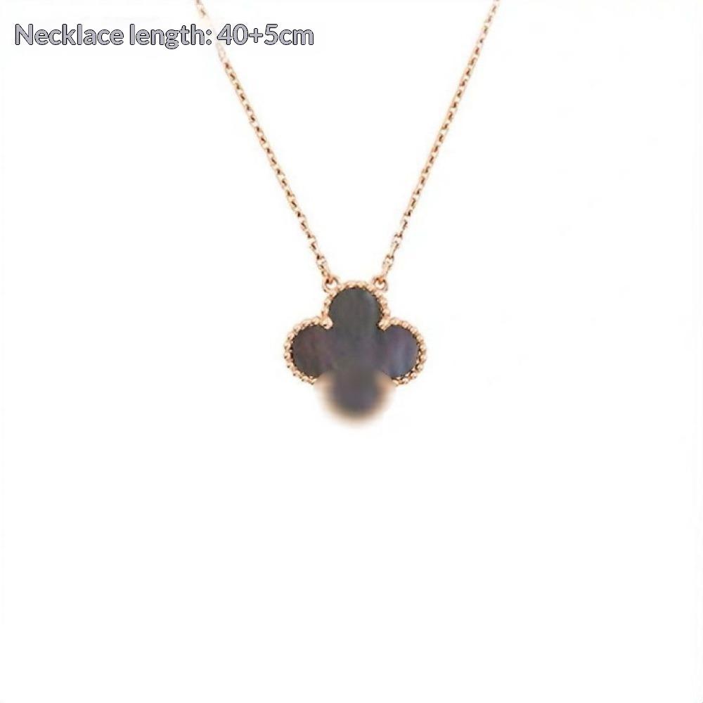 Four-leaf Clover Necklace for Women Natural White Mother-of-pearl Carnelian Sweater Chain