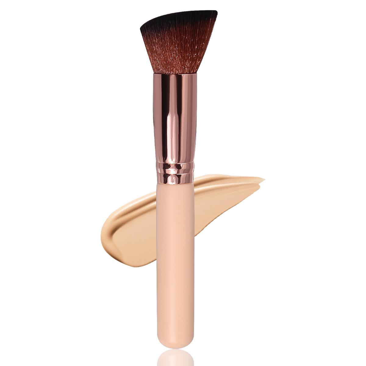 

High-quality flat and slanted foundation brush, contour brush, beginner s makeup tool, facial blush brush, portable makeup brush