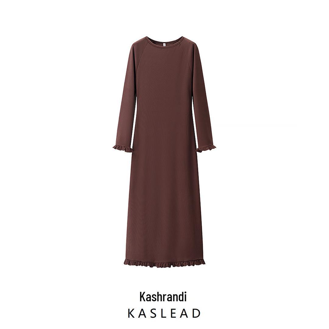 

2025 Spring Women s European & American Style Slimming Knit Long Dress Medium