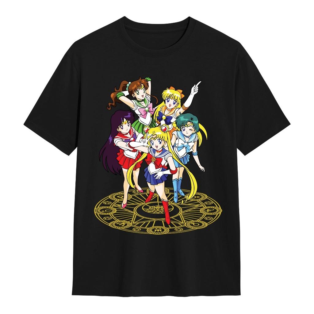 

Японское аниме Сейлор Мун футболка мужская хлопковая футболка лето новая ретро мужская и женская уличная одежда 4XL